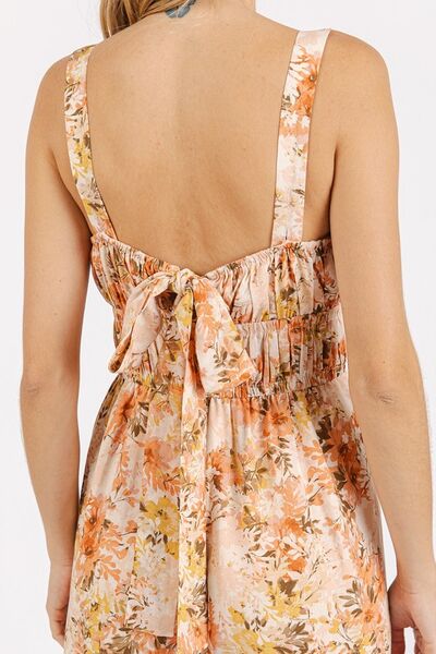 Mittoshop Flower Print Gathered Bust Sleeveless Jumpsuit - S. M. & Co.