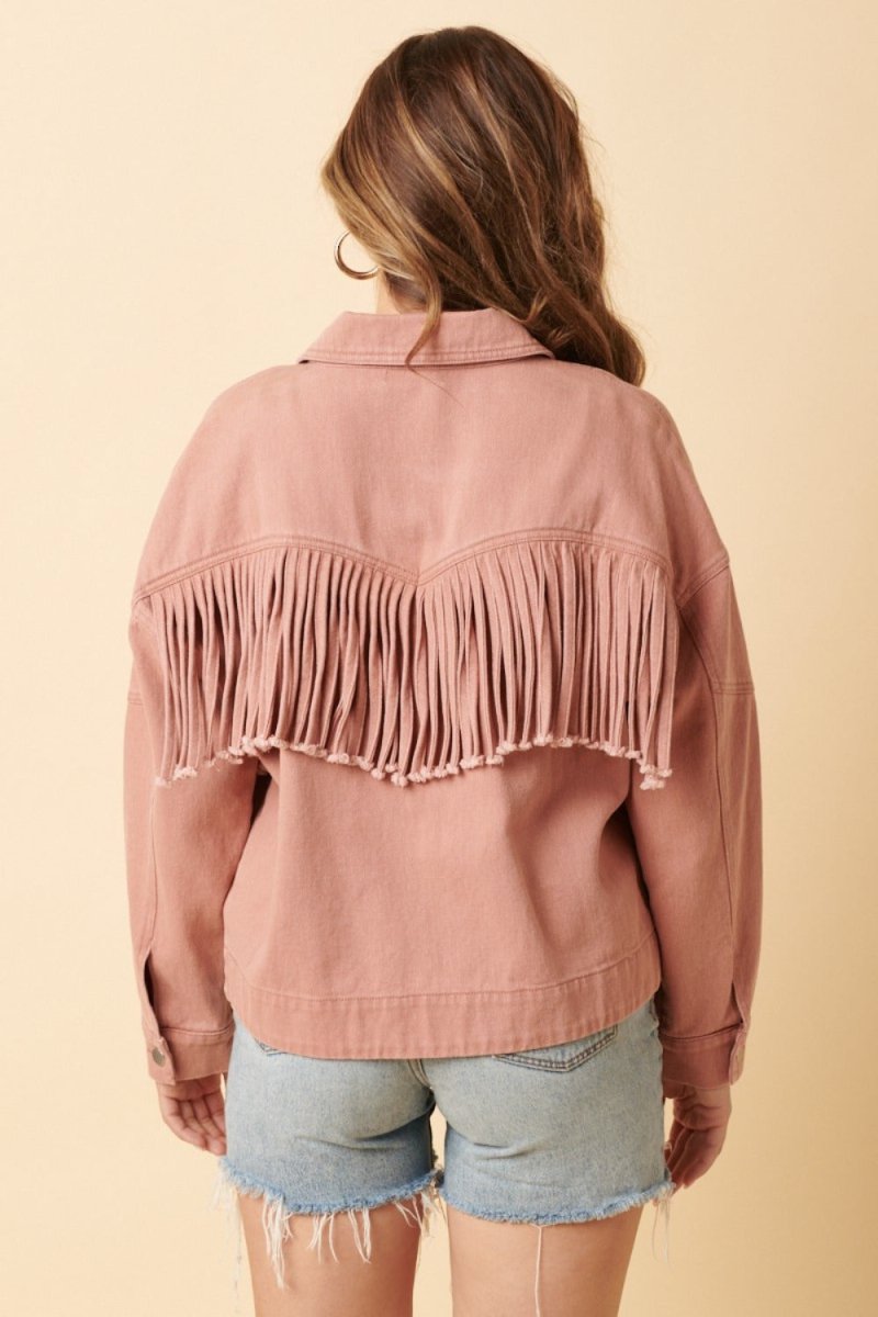 Mittoshop Fringe Detail Cotton Twill Jacket - S. M. & Co.