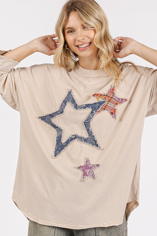 Mittoshop Mineral Wash Star Patch Long Sleeve T-Shirt - S. M. & Co.