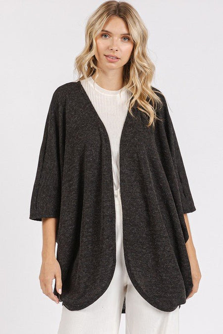 Mittoshop Open Front Batwing Sleeve Cardigan - S. M. & Co.