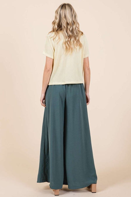 Mittoshop Pleated Wide Leg Pants - S. M. & Co.