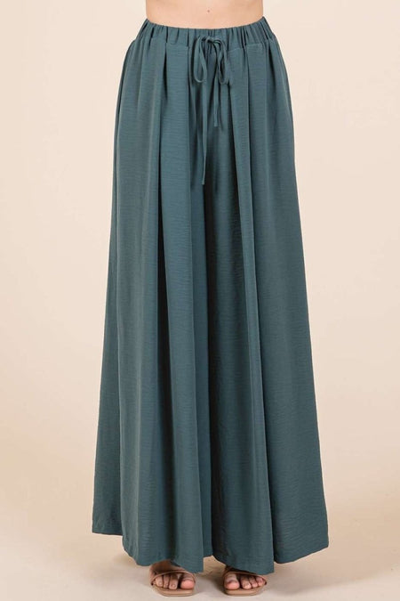 Mittoshop Pleated Wide Leg Pants - S. M. & Co.