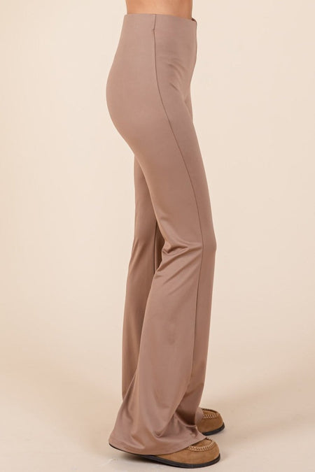 Mittoshop Stretchy Soft Elastic Waist Flare Pants - S. M. & Co.