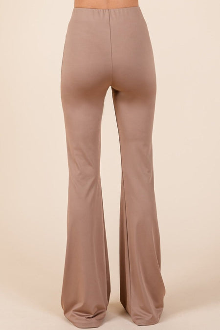 Mittoshop Stretchy Soft Elastic Waist Flare Pants - S. M. & Co.