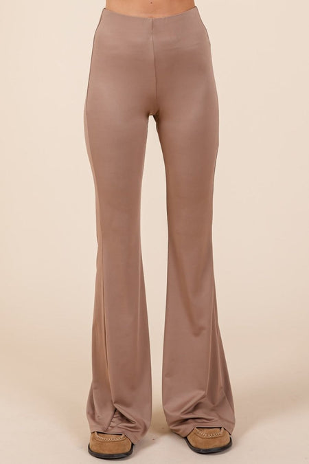 Mittoshop Stretchy Soft Elastic Waist Flare Pants - S. M. & Co.