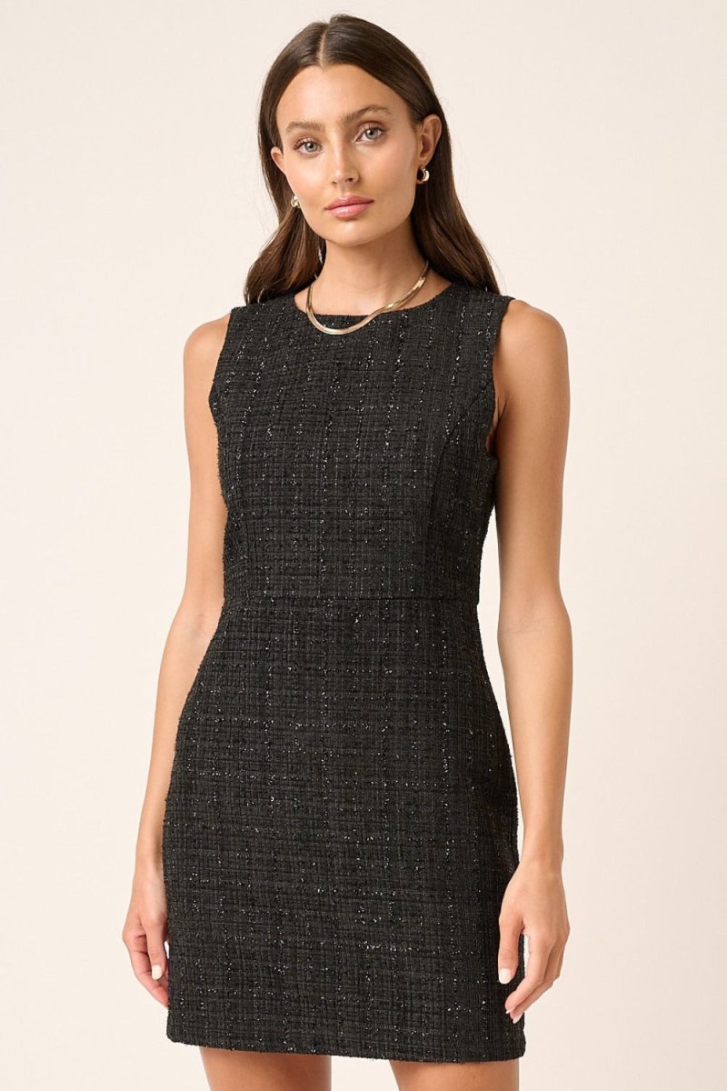 Mittoshop Tweed Sleeveless Mini Dress - S. M. & Co.