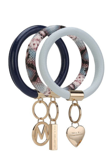 MKF Collection Bangle Wristlet Keychain Set - S. M. & Co. Keychain Set