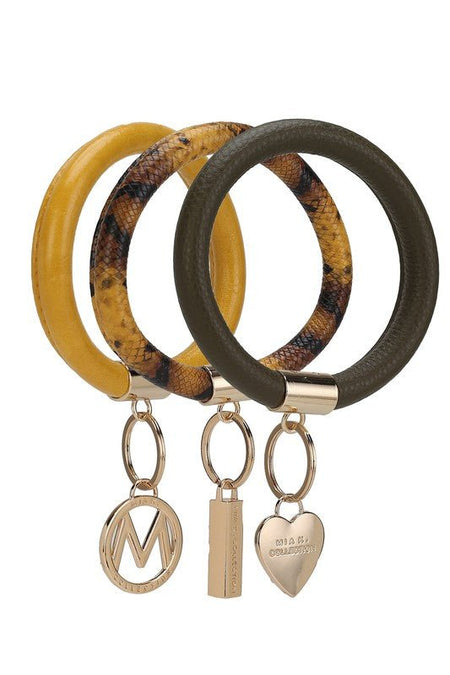 MKF Collection Bangle Wristlet Keychain Set - S. M. & Co. Keychain Set