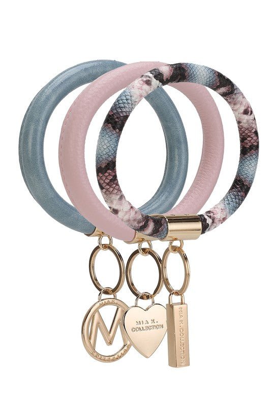 MKF Collection Bangle Wristlet Keychain Set - S. M. & Co. Keychain Set