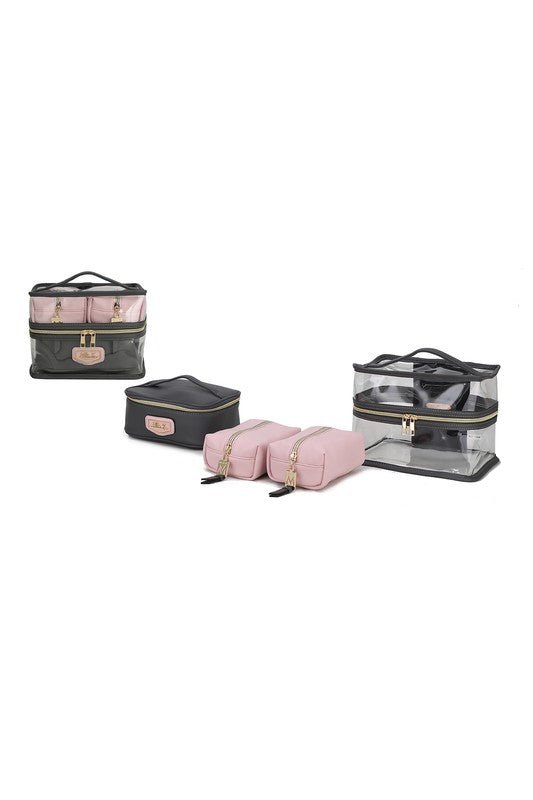 MKF Collection Emma Cosmetic Clear Case set by Mia - S. M. & Co. Cosmetic Bag