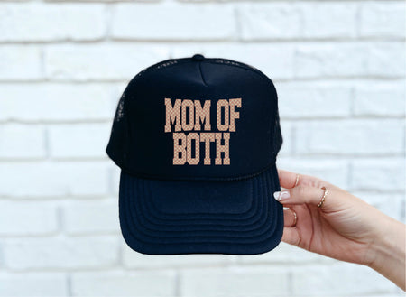 Checkered Mom of Both DTF Printed Black Trucker Hat III - S. M. & Co. Shirts & Tops