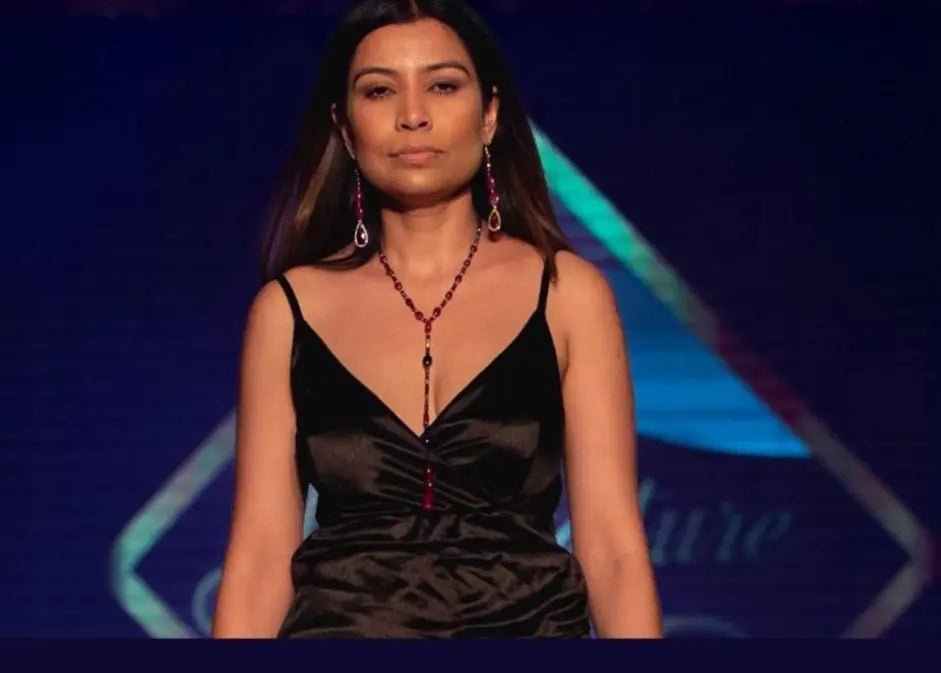 Natural Ruby and Sapphire Collar Necklace.