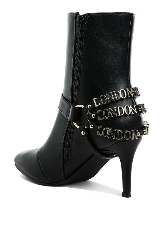 Nicene Harness Detail Stiletto Boots - S. M. & Co.