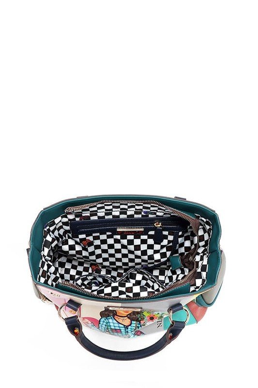 Nicole Lee USA Eco - Leather Handbag with Side Pockets - S. M. & Co.