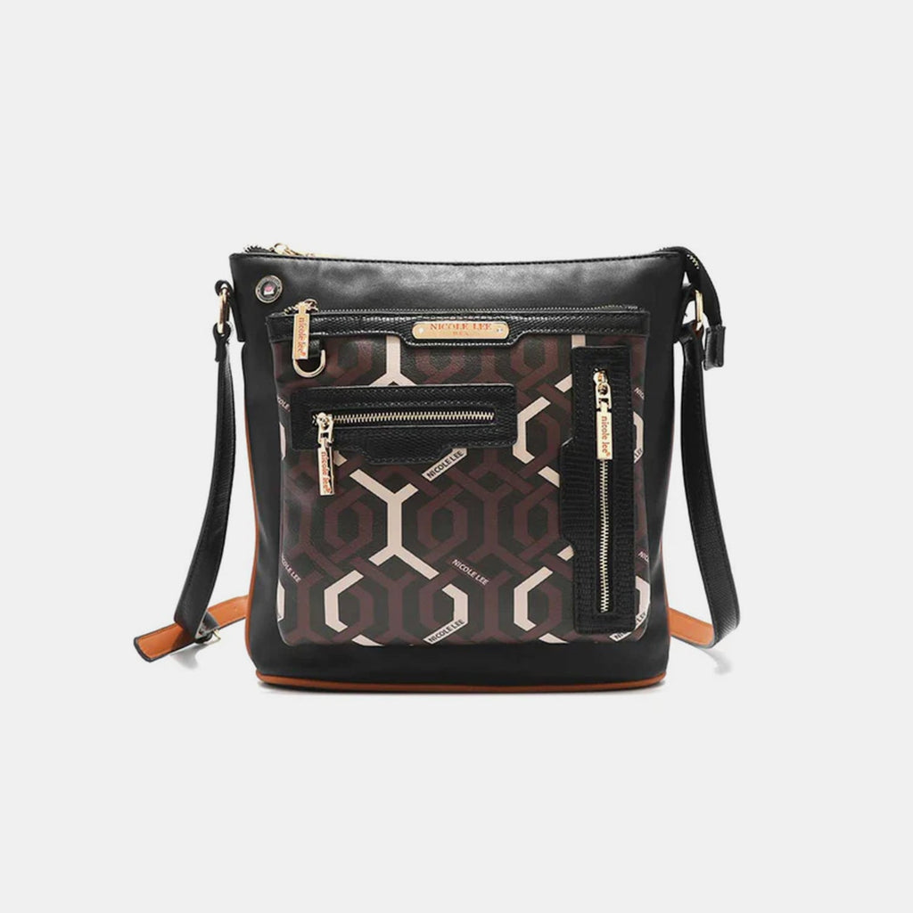 Nicole Lee USA Geometric Pattern Crossbody Bag - AnAs Market