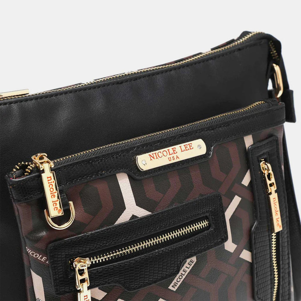 Nicole Lee USA Geometric Pattern Crossbody Bag - AnAs Market