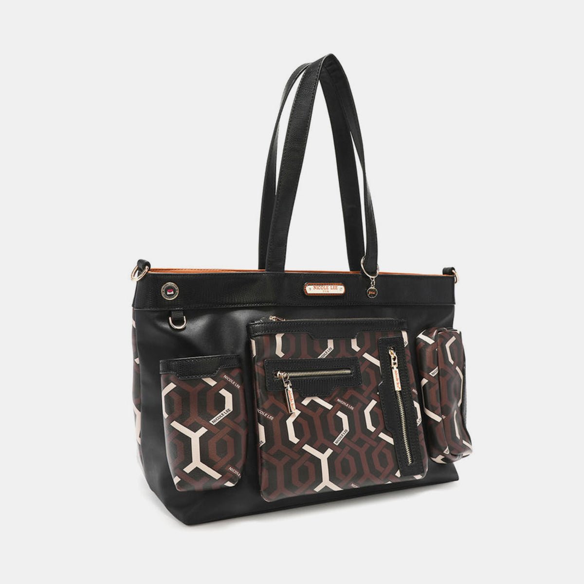 Nicole Lee USA Geometric Pattern Large Handbag - AnAs Market