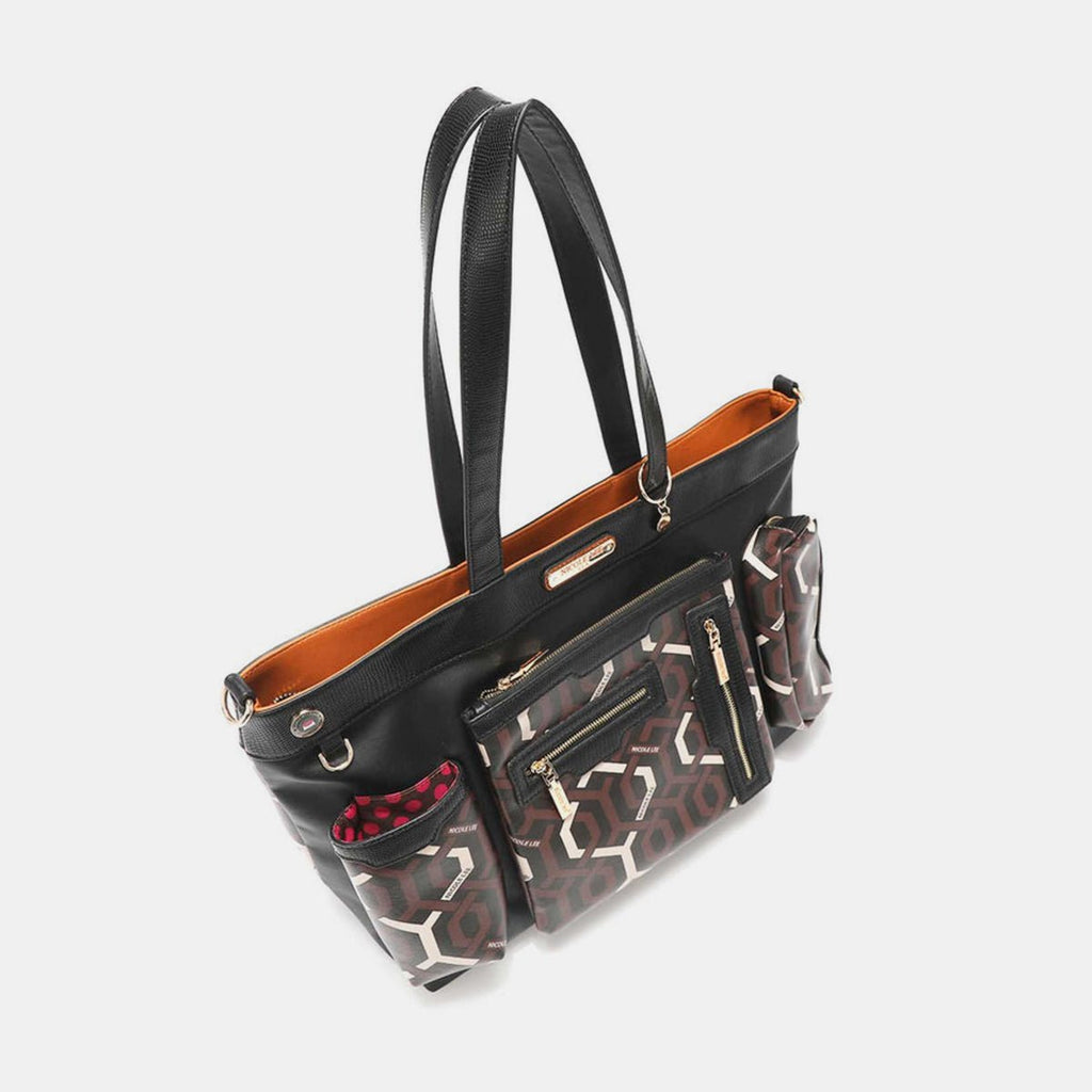 Nicole Lee USA Geometric Pattern Large Handbag - AnAs Market