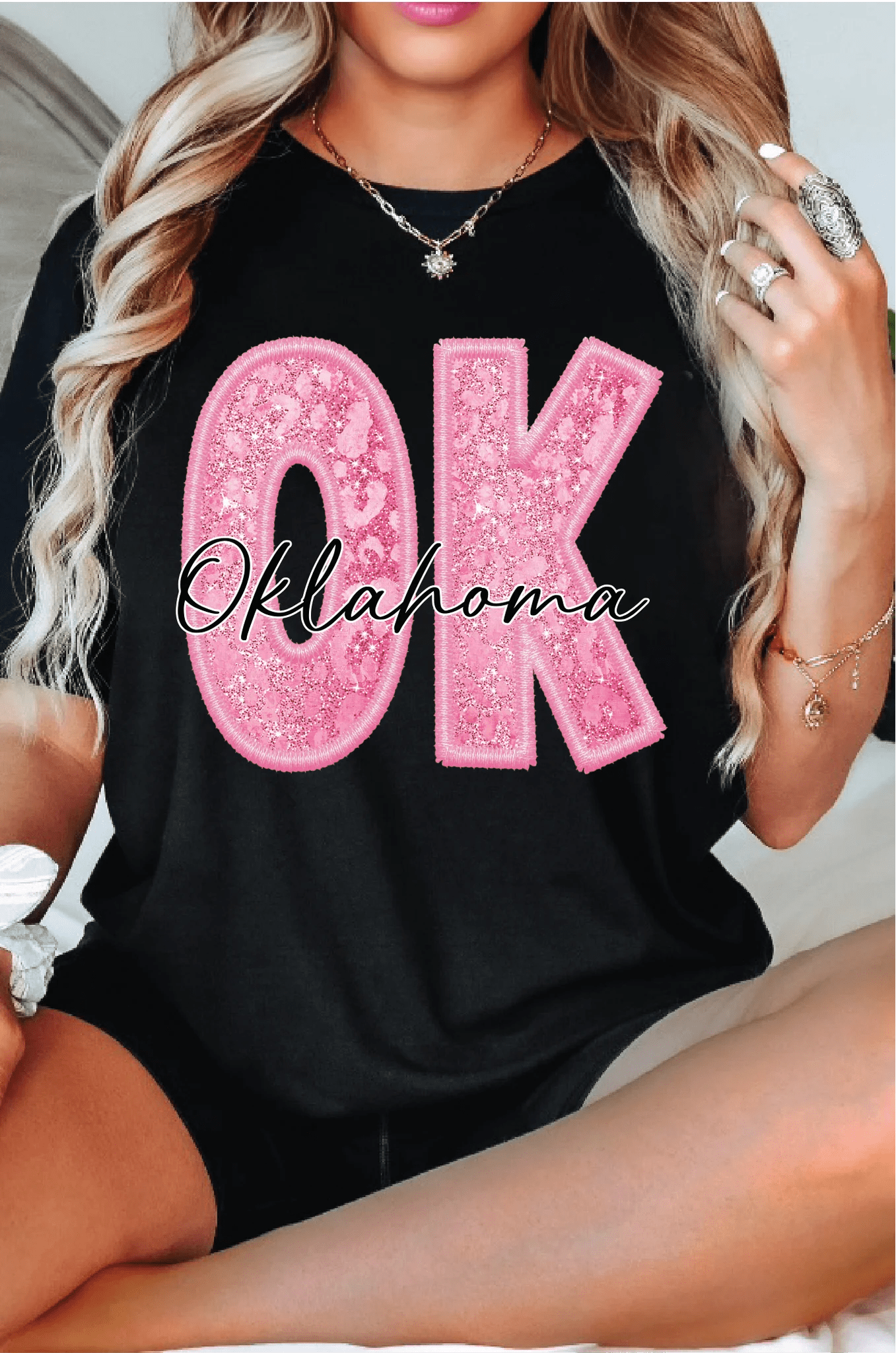 Oklahoma Leopard Faux Glitter - S. M. & Co.