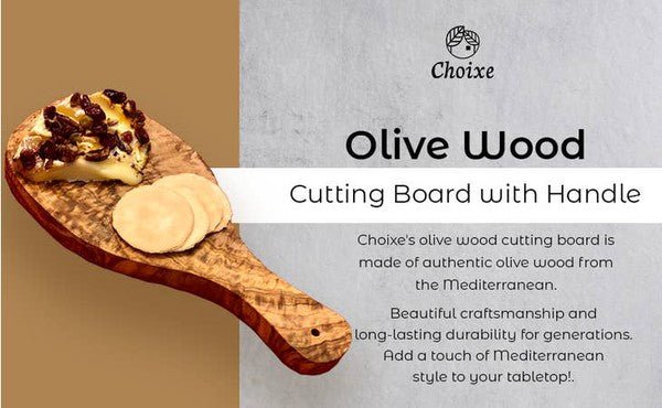 Original Olive Wood Cutting Board with Handle - S. M. & Co.