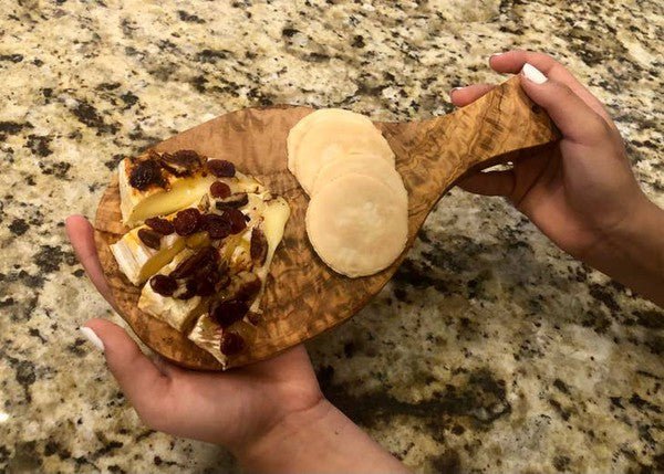 Original Olive Wood Cutting Board with Handle - S. M. & Co.