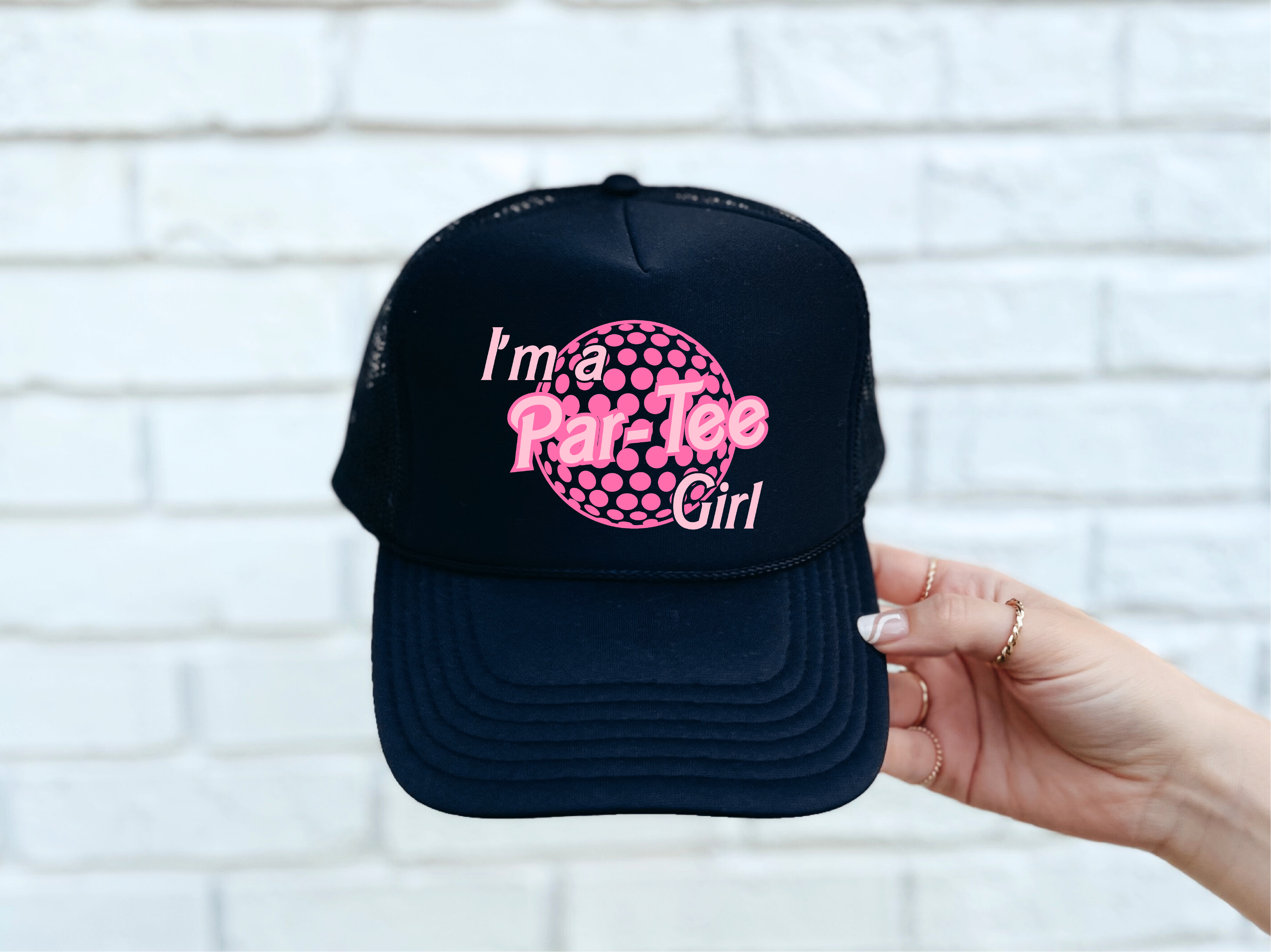 I'm a Par-Tee Girl DTF Printed Black Trucker Hat - S. M. & Co. Shirts & Tops