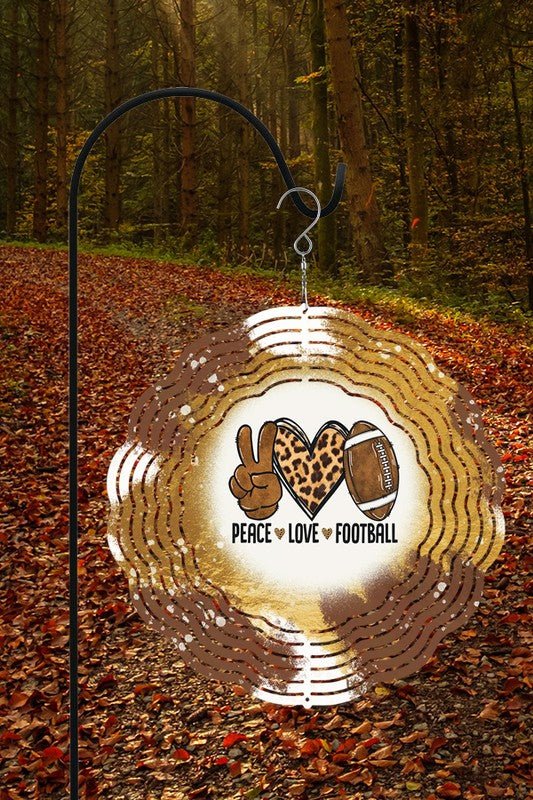 Peace Love Football Fall Wind Spinner - S. M. & Co.