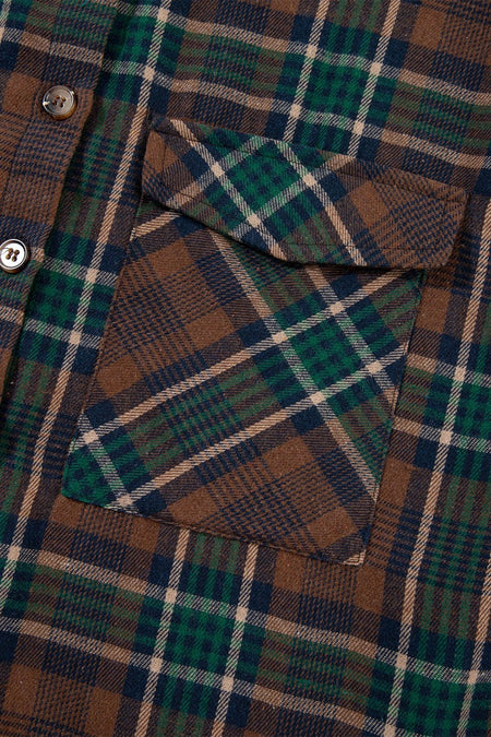 Plaid Button Up Long Sleeve Jacket - S. M. & Co.