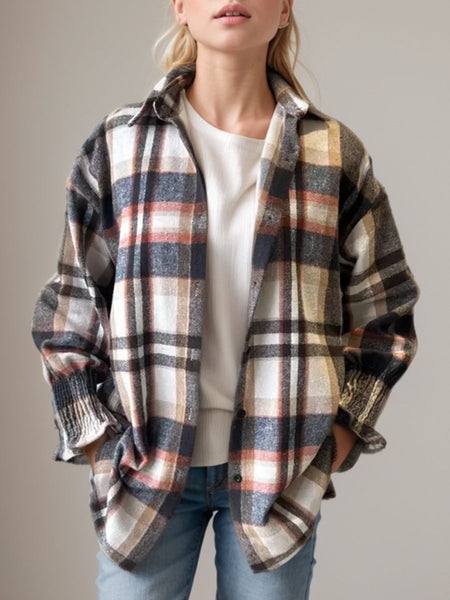 Plaid Button Up Long Sleeve Shirt - S. M. & Co.