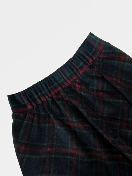 Plaid Elastic Waist Midi Skirt - S. M. & Co.