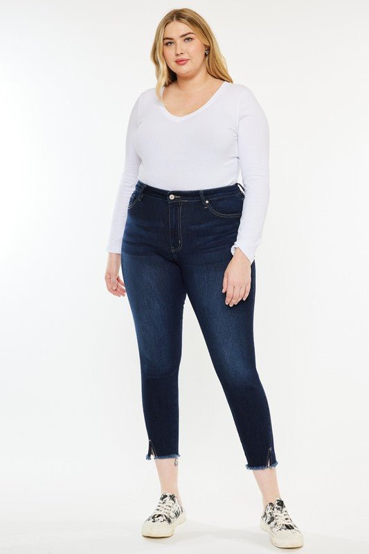 Plus High Rise Ankle Skinny Jeans - S. M. & Co.