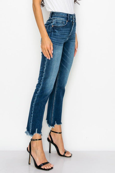 PLUS SIZE - HIGH RISE DOUBLE WAIST BAND JEANS - S. M. & Co.