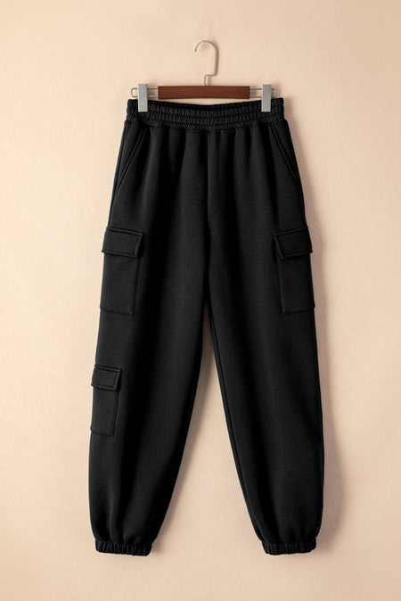 Pocketed Elastic Waist Active Joggers - S. M. & Co.