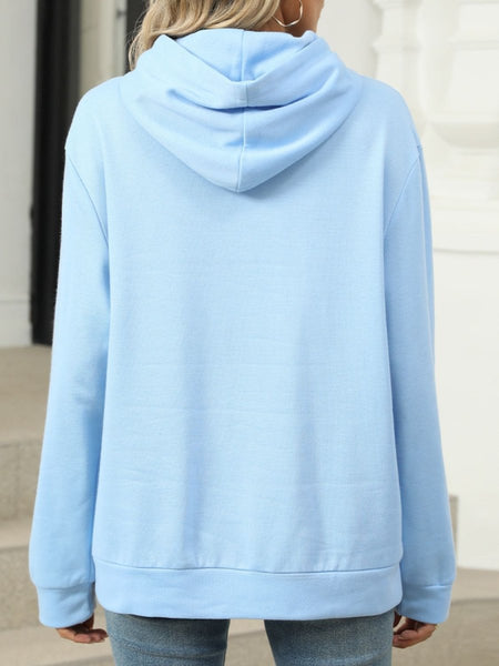 Pocketed Long Sleeve Hoodie - S. M. & Co.