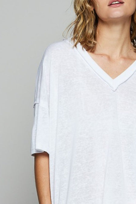 POL V - Neck Half Sleeve T-Shirt - S. M. & Co.