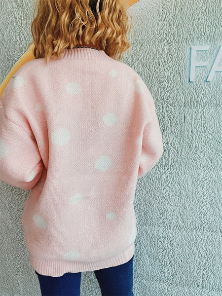 Polka Dot Button Up Cardigan - S. M. & Co.