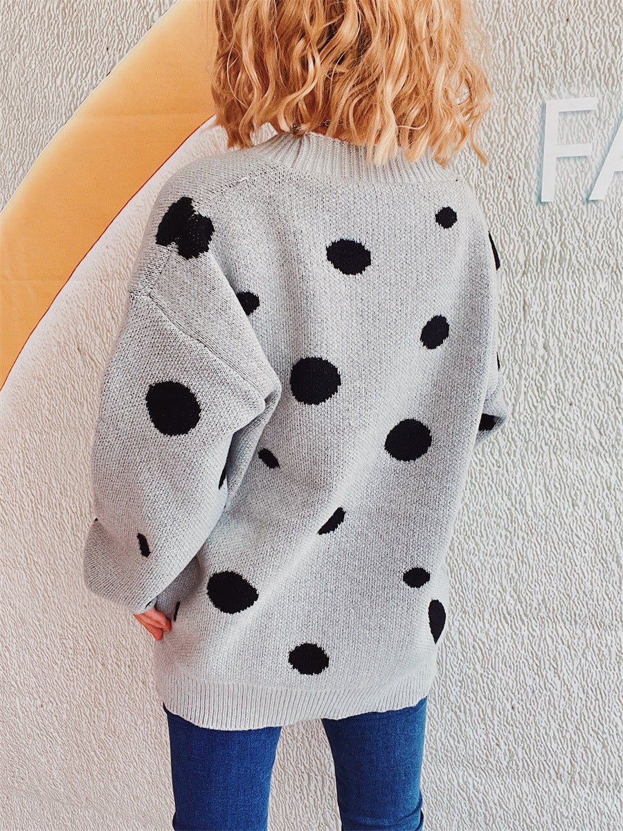 Polka Dot Button Up Cardigan - S. M. & Co.