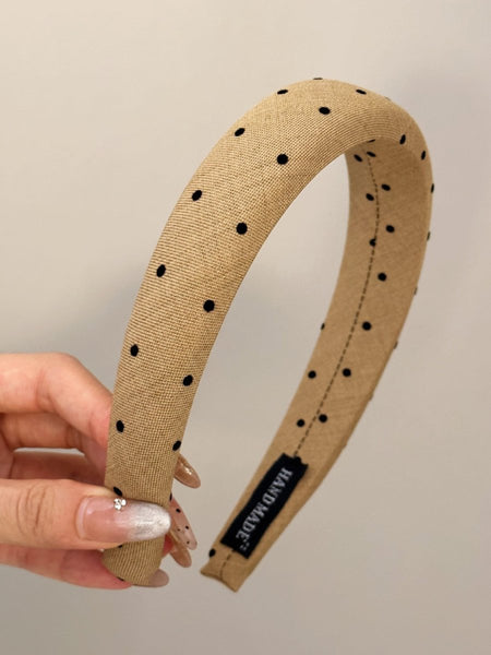 Polka Dot Polyester Wide Headband - S. M. & Co.