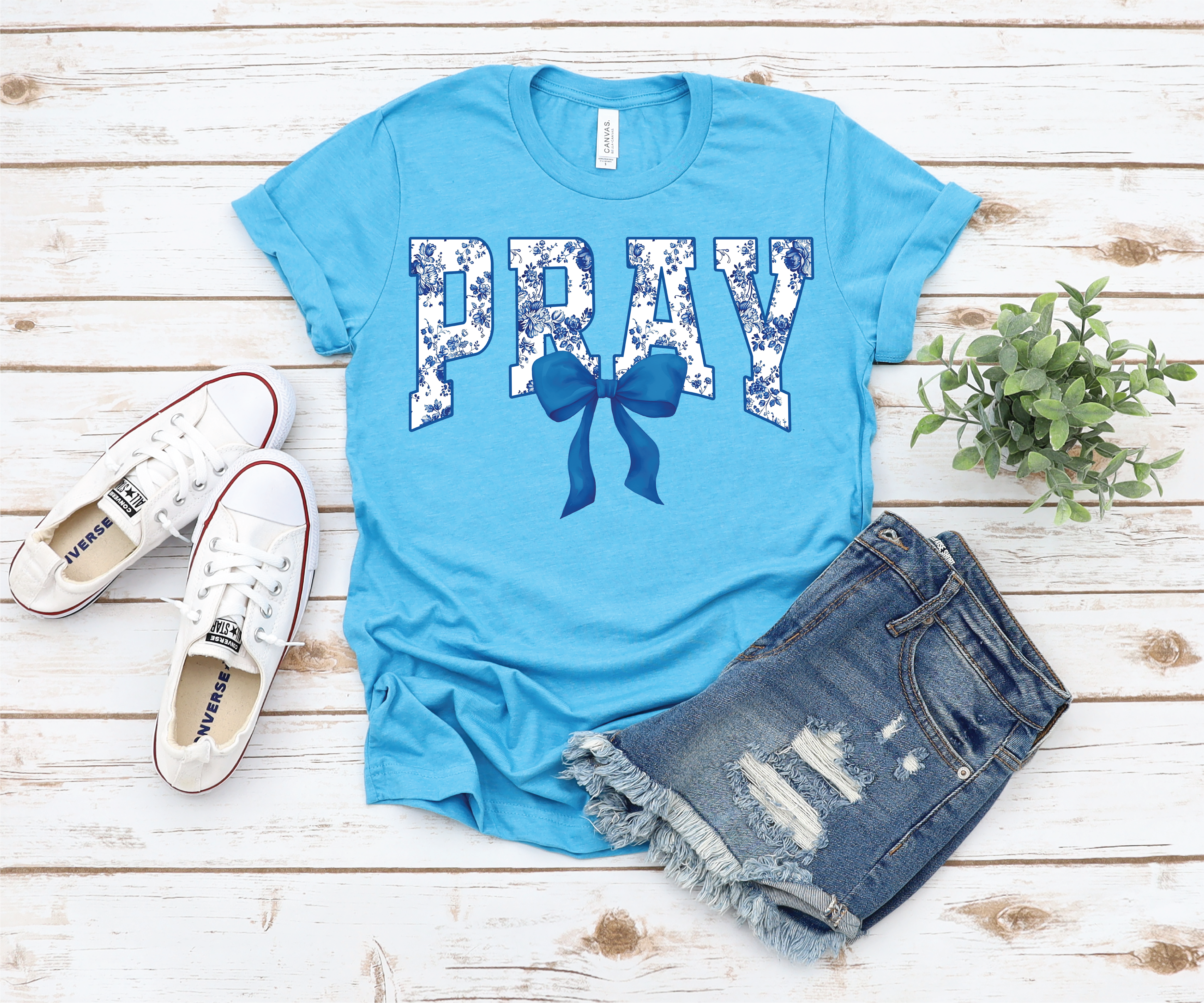 Blue Floral-Pray