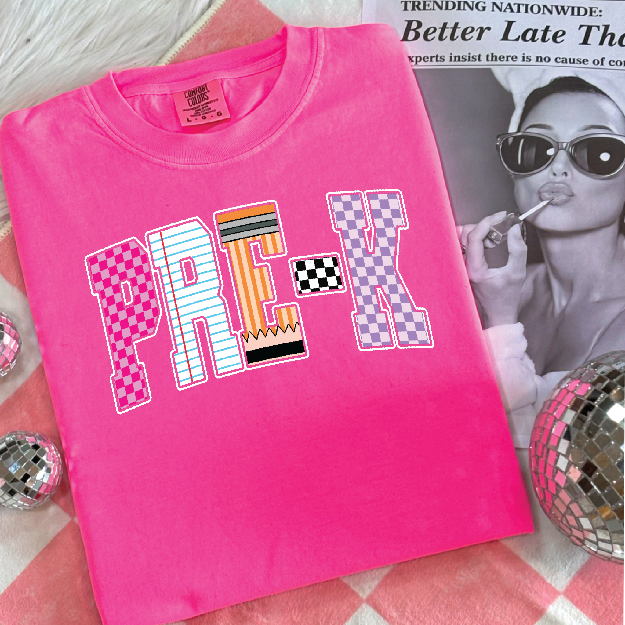 Pre-K Checkered Graphic Tee