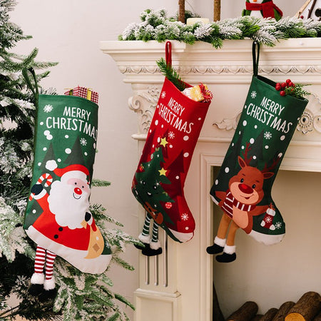 Printed Christmas Stocking Hanging Widget - S. M. & Co.