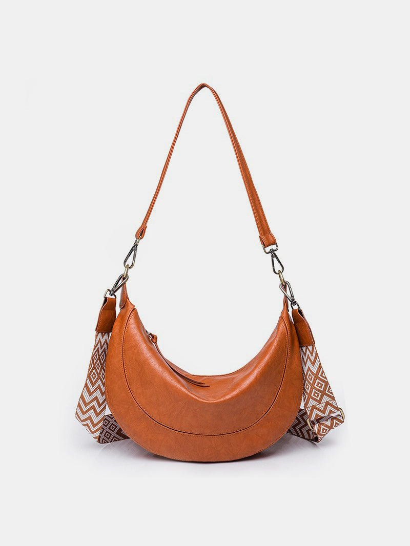 PU Leather Removable Strap Crossbody Bag - S. M. & Co.