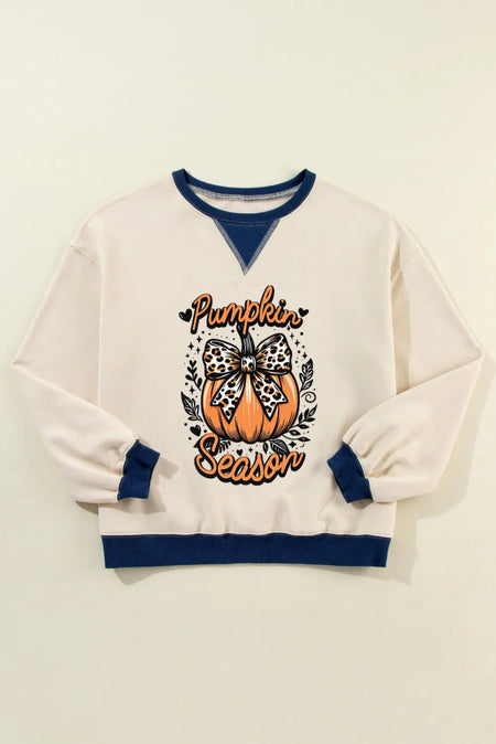 Pumpkin Graphic Long Sleeve Sweatshirt - S. M. & Co.