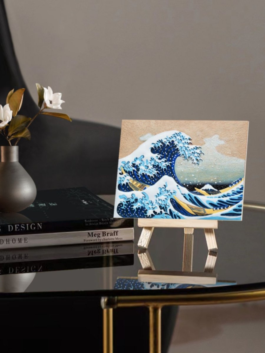 Relief The Great Wave off Kanagawa 3D Acrylic Painting - S. M. & Co.