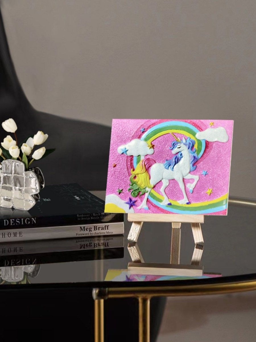 Relief Unicorn 3D Acrylic Painting - S. M. & Co.