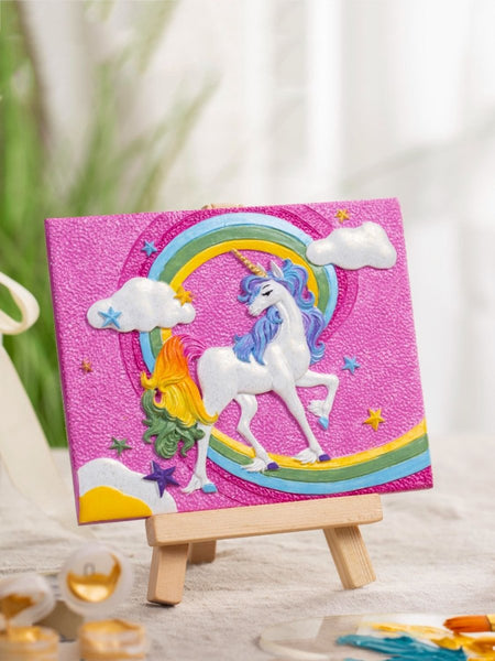 Relief Unicorn 3D Acrylic Painting - S. M. & Co.