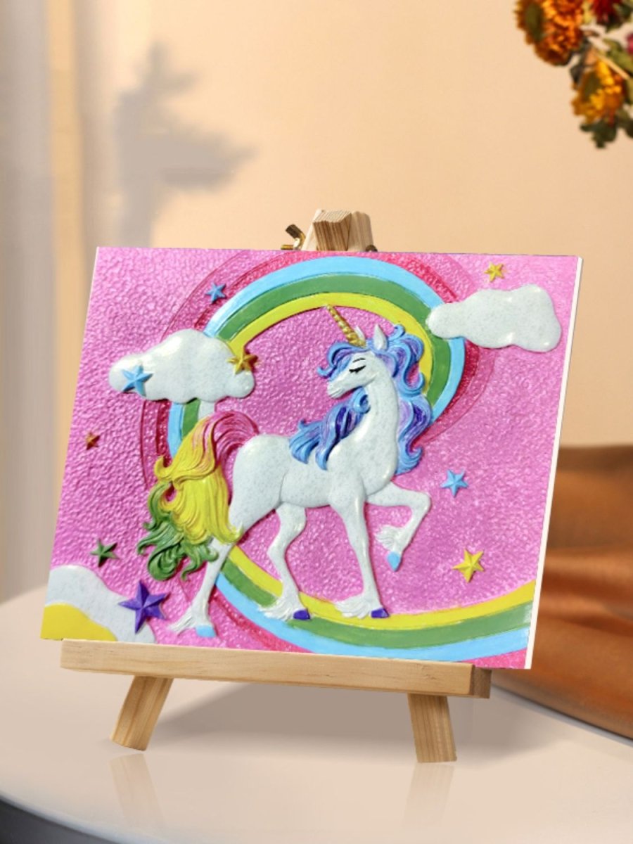 Relief Unicorn 3D Acrylic Painting - S. M. & Co.