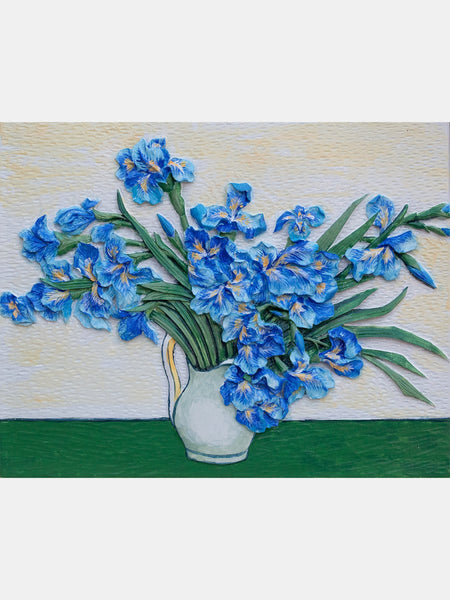 Relief Van Gogh's Irises DIY 3D Oil Painting Kit - S. M. & Co.