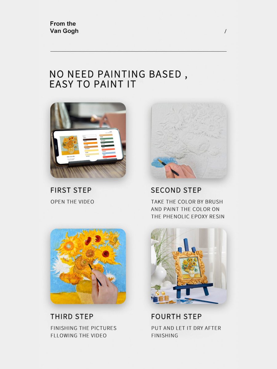 Relief Van Gogh's Starry Night DIY 3D Oil Painting Kit - S. M. & Co.