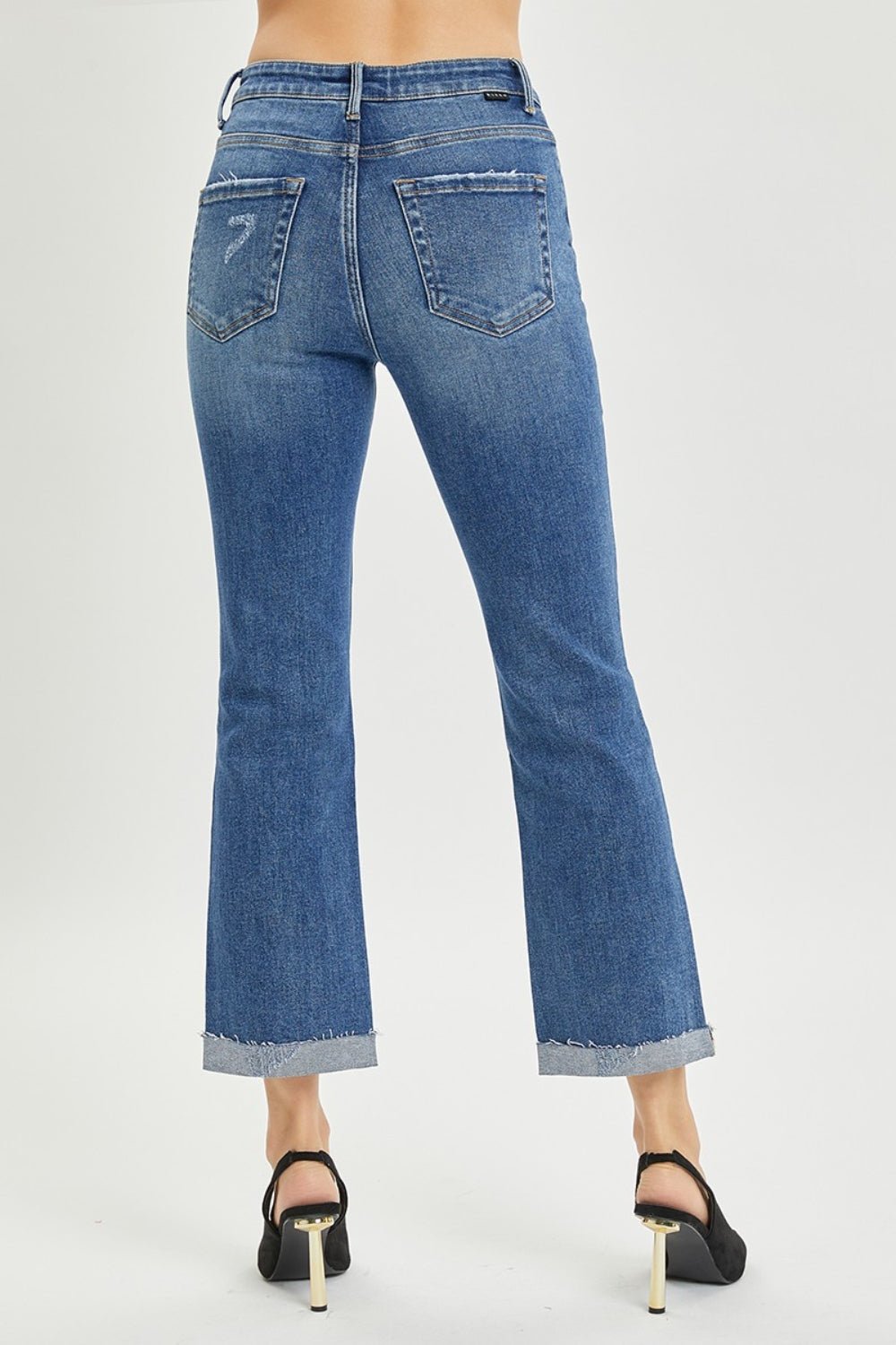 RISEN Full Size Button Fly Cropped Bootcut Jeans - AnAs Market